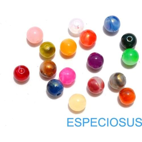 DIY Jewelry Accessory 8MM Magic Acrylic Phantom Beads Shivering Spacer Mix Color Round Shape Mix Color Necklace Department 100pc
