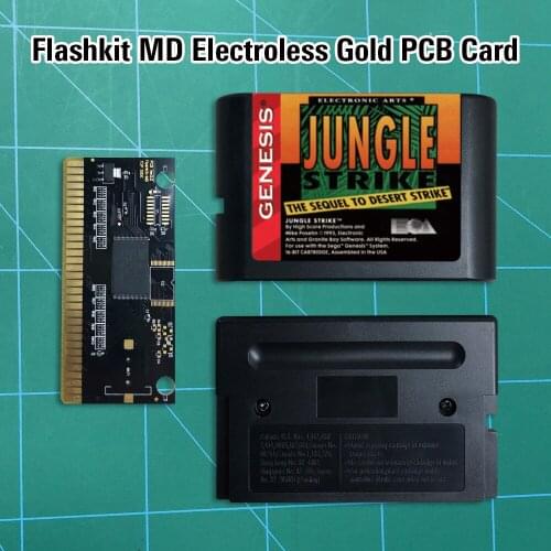 Jungle Strike - Flashkit MD Electroless Gold PCB Card 16 bit MD Games Cartridge For MegaDrive Genesis console