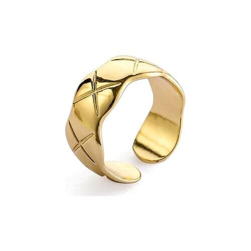 Korean New Exquisite Rhombus Rings for women 2020 Fashion Temperament Couple Opening Adjustable Ring Female Jewelry