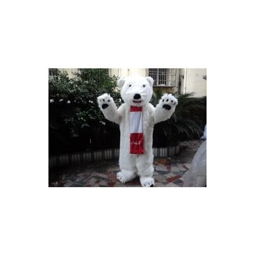 White Bear Mascot Costume for Advertising Wedding Customize Adult Mascot Costume Animal Costume