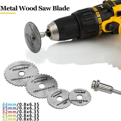 Metal Circular Saw Disc Wheel Blades Shank High Speed Steel Saw Blades With Mandrels Drill For Dremel Metal Cutter Power Tool