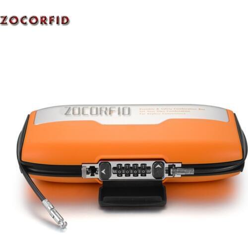 Safe Box Mini Combination Portable Personal Safe Password Lock Jewelry Cash Card Phone Small Storage Boxes With Wire Rope Fixed