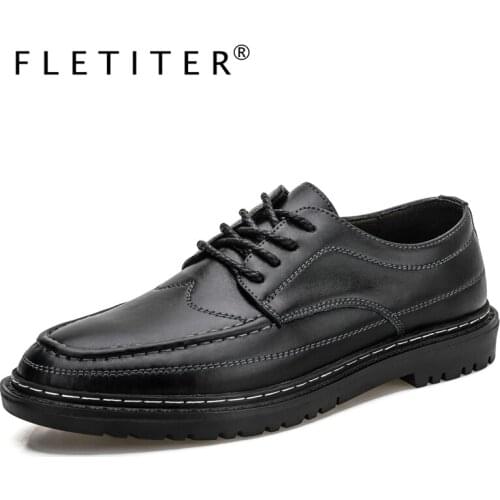 Waterproof Mens Casual Business Shoes Fashion Oxford 2021 Autumn Men Dress Leather Oxfords Party Formal Elegant Shoes for Male