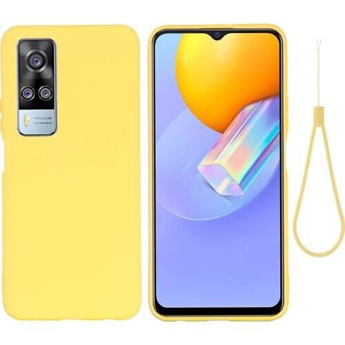 For VIVO Y51 2020 Y51A Y51S Y31 2021 Soft silicone Case Shockproof Back Cover with Case strap