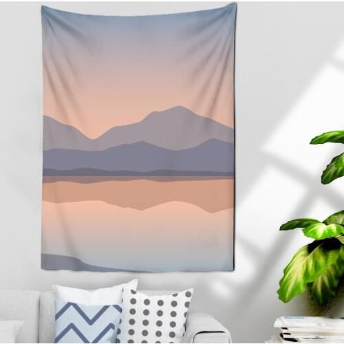 Landscape Wall Hanging Tapestry Mandala Fabric Boho Decor Mountain Tapestry Forest Sea Psychedelic Gobelin Tapestry Wall Carpet