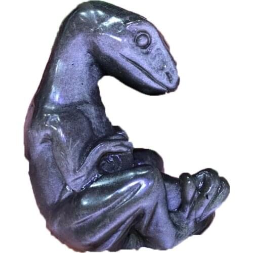 Natural Quartzite Obsidian Handcarved Dinosaur Healing Reiki Repair Chakra Mineral Home Wedding Decoration Christmas Gift
