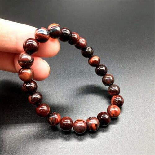 Charm 8mm Natural Red Tiger Eye Stone Beads Stretch Bracelet For Men pulseira Chakra Bracelet Women Yoga Jewelry Wholesale price