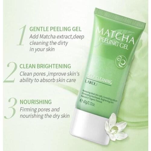 Matcha Exfoliating Gel Moisturizing Exfoliation Shrinking Pores Soften Skin Facial Scrub 60g Face Care