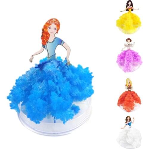 Princess Crystal Tree Princess Shaped Cotton Paper Tree Colorful Magic Growing Tree Toys Christmas Tree For Children Kids