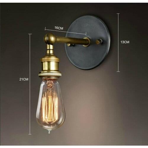 Industrial Antique Loft Retro Vintage Iron Wall Lamp Restaurant Bar Villa Hotel Home Wall Light Fixture WA095