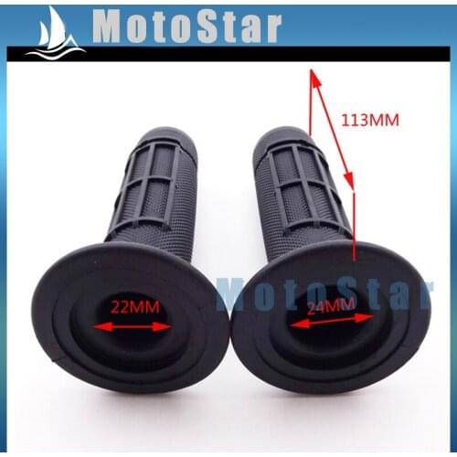 Rubber Throttle Handle Grips For Chinese Pit Dirt Bike Motorcycle Motocross XR50 CRF50 KLX SSR Thumpstar YCF TTR SDG