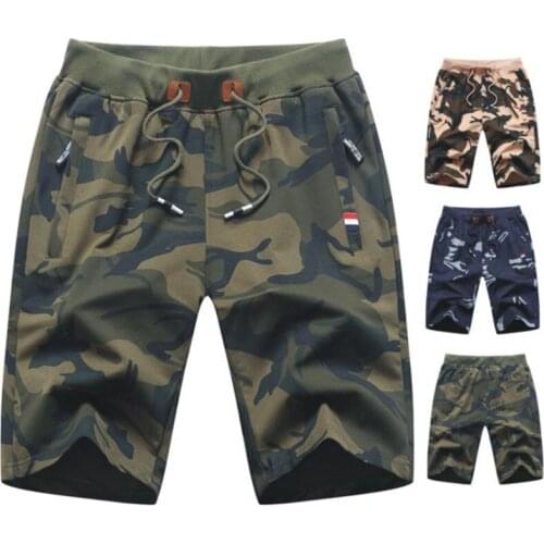 Camo Men Shorts Casual Cargo Shorts Mens Cotton Camouflage Male Loose Board Shorts Military Short Pants