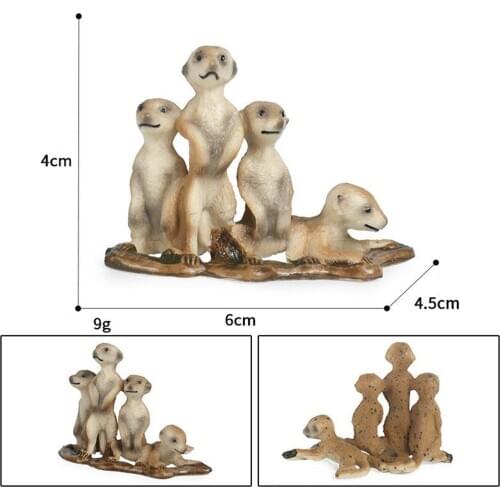 Cute Meerkat Animal Model Standing Meerkat Figure Animal Outdoor Ornament]