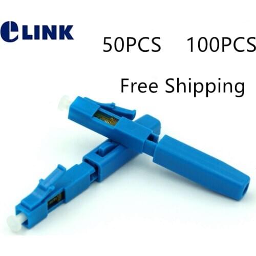 50PCS 100PCS FTTH LC fast connector LC UPC single mode SM telecom level communication equipment optical fibre field connector