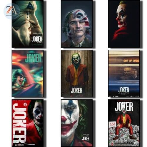 Modern Classic Movie Clown Character Portrait Poster Printed Canvas For Home Decoration Room Decor Art Wall Sticker Picture