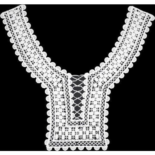 Neck Wedding Dress Lace Applique Embroidered Lace Fabric Sewing Trims DIY Neckline Lace Collar Bridal Dress Accessories