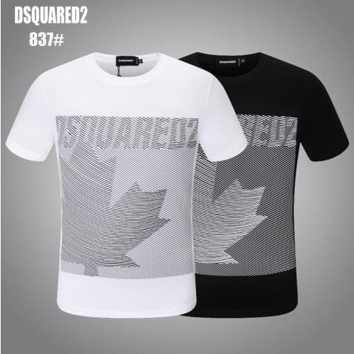 Tide brand Dsquared2-Advanced printing, round neck and short sleeves, couple models, 2021 womens clothing 837