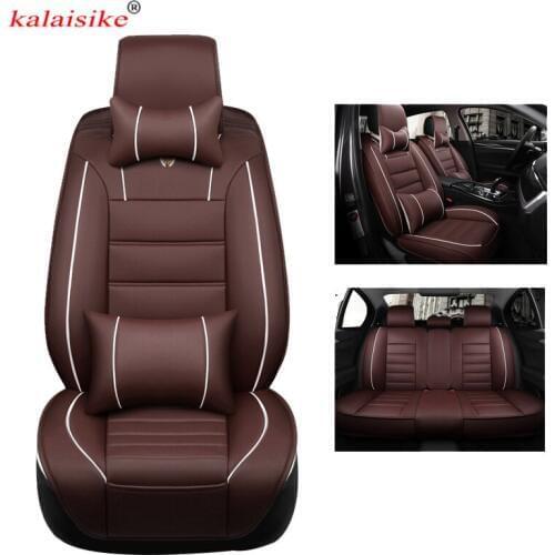 Kalaisike leather universal auto seat covers for Volvo all models V50 v40 xc70 V60 xc60 C70 V90 xc90 s60 s40 s80 car styling
