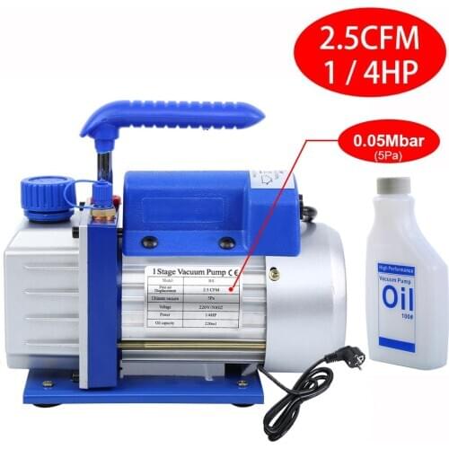 Honhill Vacuum Pump 220V Refrigerant Vacuum pump Compressor Air Conditioning 71L / MIN 2.5CFM 1 / 4HP