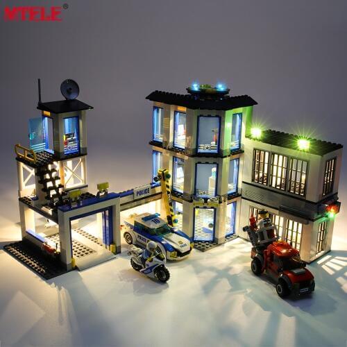 MTELE Brand LED Light Up Kit For 60141 City Series Police Station Lighting Set Only