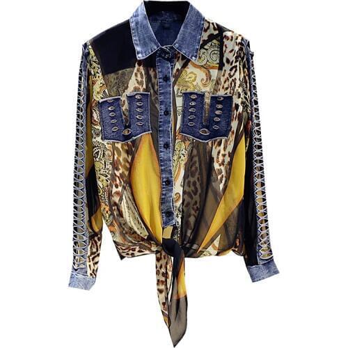 Блузки с принтом Yipn. igacoyou China At AliExpress