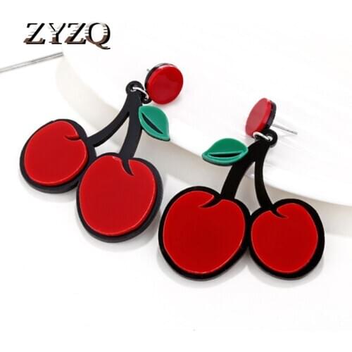 ZYZQ Cute Multiple Fruit Funny Drop Earrings for Women Girls Vacation Beach Party Dangle Earrings Fashion Jewelry Accessories