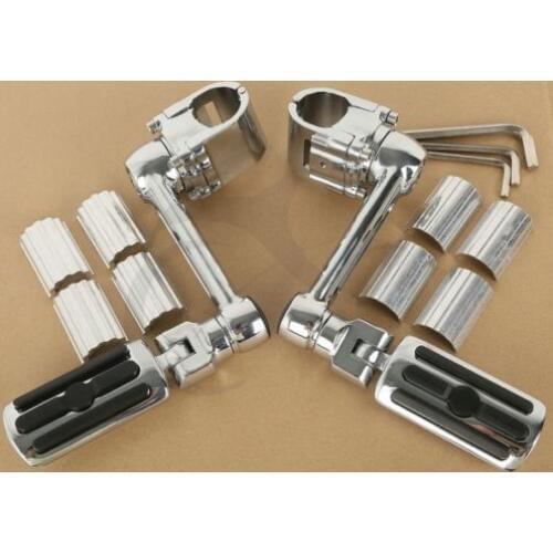 1 1/4'' Highway Chrome Front Foot pegs Footrest For Honda GL1800 GOLDWING