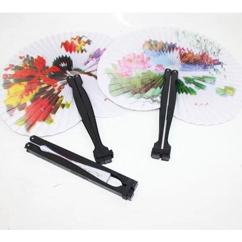 1PCS Hand Held Foldable Paper Fan Country Fan Students Kindergarten Small Gifts Womens Antique Cute Decoration Portable Fan