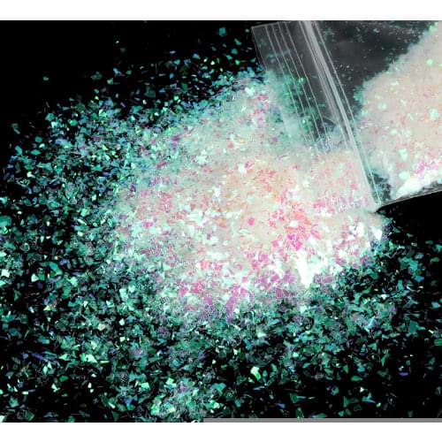 Irregular White Iridescent Glitter For Epoxy Resin Mold Filling Filler Slime DIY Crafts Shiny Mermaid Sequin Nail Art Decoration