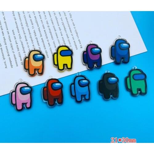 10pcs Hot Resin Kawaii Game Charm Cute Colorful Pendant for Keychain, Jewelry Earring, Scrapbooking, DIY Making, Necklace