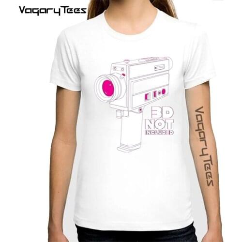 2021 3D not Included Creative Old Camera Design Photographic women T Shirt Funny Novelty Hipster Geek Style Short Sleeve Tees