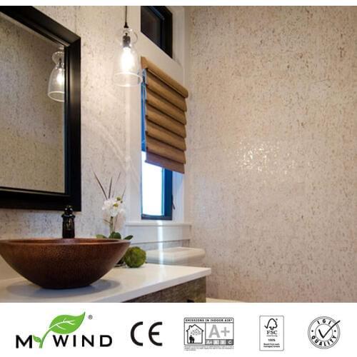 3d Wallpaper In Roll Home Decor 2019 MY WIND Silver White Gold Cork Wallpapers Luxury 100%Real Natural Material Safety Innocuity
