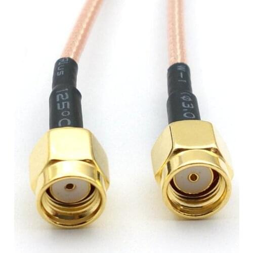 50pcs RP-SMA male to RP-SMA male jack center straight RG316 cable