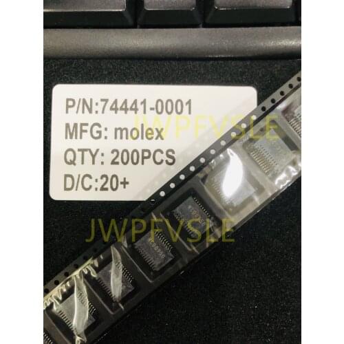 74441-0001 20 Position SFP+ Receptacle Connector Solder Surface Mount, Right Angle