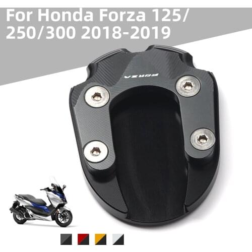 For Honda Forza 125 Forza 250 Forza 300 2018 2019 Scooter CNC Accessories Kickstand Foot Side Stand Extension Pad Plate Bracket