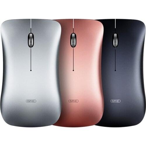 2.4G Wireless Rechargeable Mouse 1600DPI Mute Button Three Colors Optical Mouse for PC Laptop Computer