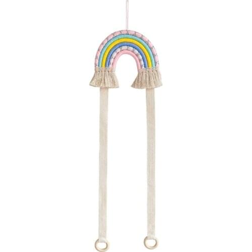 M68E Rainbow Hairpin Hair Clip Holder Storage Organizer Baby Girl Room Hanging Ornament Hair Accessories Wall Belt Decoration