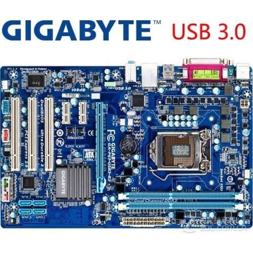 GIGABYTE GA-P61-USB3-B3 Desktop Motherboard H61 Socket LGA 1155 i3 i5 i7 DDR3 16G ATX Original P61-USB3-B3 Used Mainboard
