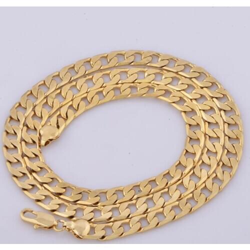 For Men And Women With Golden Wicker Snake, Round Chain Steel Paima Necklace Herringbone, Stainless Wheat Link Of Chain J4L6