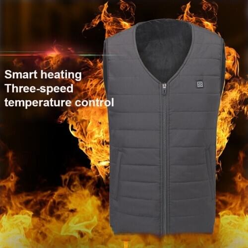 Fleece Liner heated vest men women USB electric Heated sleeveless Jacket thermal heating Waistcoat Winter Outdoor hiking vest