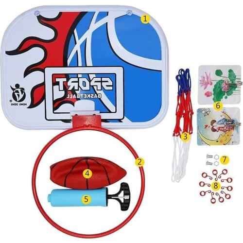 Basketball Toys Indoor And Outdoor Wall-mounted Mini Basketball Leisure Family Sports Suit With Ball For Boys And Girls