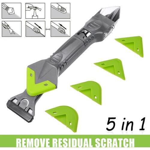 Creative 5In1 Silicone Remover Caulk Finisher Sealant Smooth Scraper Grout Kit Tools Plastic Hand Tools Set Accessories
