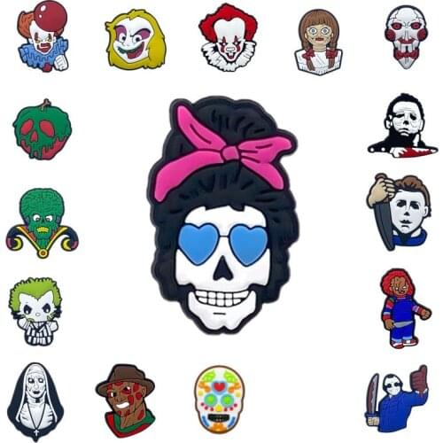 1PCS PVC Magnet horrible movie cartoon Refrigerator label fun Magnetic sticker Magnets Souvenir home decoration Halloween gift