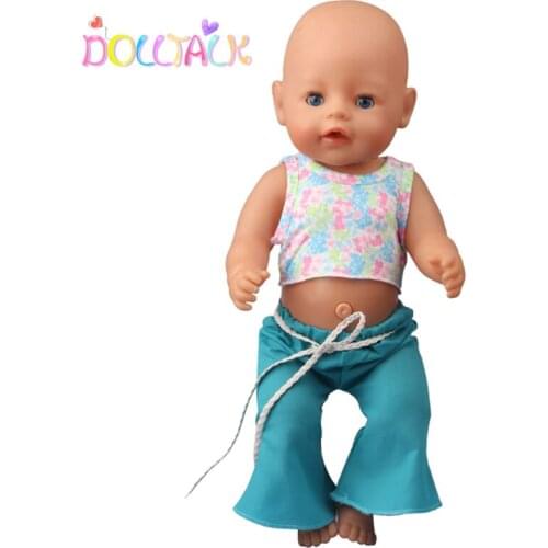 18''American Doll Clothes Set Suit+Waistband+Loose Pant For 43 Cm New Baby Born Doll Accessories For Girls Birthday Gift