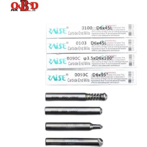 4 Pieces/lot Raise Full Set End Milling Cutter for All Vertical Key Cutting Copy Duplicating Machine Accessories Sets Drill Bits
