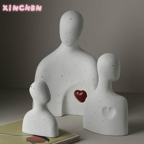 XINCHEN Nordic Art Portrait Decoration Ceramic Porch Room Decoration Abstract Living Room Home Model Room Handicraft Decoration