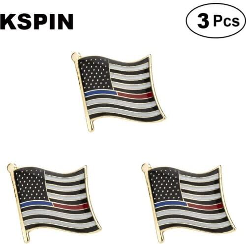 Thin Blue Red Line 1 Lapel Pin Brooches Pins Flag badge Brooch Badges
