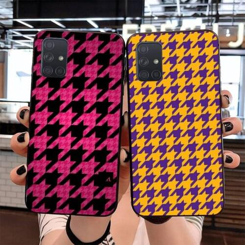 Houndstoosh Black TPU Soft Rubber Phone Cover for Samsung S20 plus Ultra S6 S7 edge S8 S9 plus S10 5G lite 2020