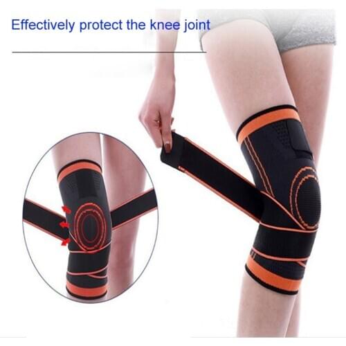 Outdoor Sports Knee Compression Brace for Men Women Non Slip Sleeve with Straps Breathable Knit Kneepad SUB Sale