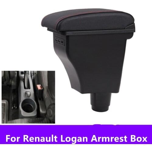For Renault Logan 2 Armrest Box Logan 2 Universal Car Central Armrest Storage Box modification accessories